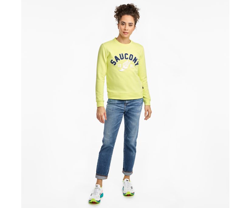 Női Saucony Rested Crewneck Ingek Világos Zöld | HU 169RVD